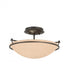 Hubbardton Forge Plain Small Semi Flush Model: 124302-SKT-14-GG0047