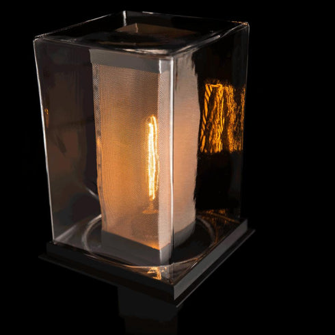 Hubbardton Forge Polaris Outdoor Post Light in Coastal Oil Rubbed Bronze Finish Model: 344850-SKT-14-72-ZM0084
