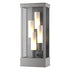 Hubbardton Forge Portico Large Outdoor Sconce in Coastal Oil Rubbed Bronze Finish Model: 304330-SKT-14-GG0392