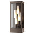 Hubbardton Forge Portico Large Outdoor Sconce in Coastal Oil Rubbed Bronze Finish Model: 304330-SKT-14-GG0392
