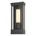 Hubbardton Forge Portico Small Outdoor Sconce in Coastal Oil Rubbed Bronze Finish Model: 304320-SKT-14-GG0392