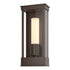 Hubbardton Forge Portico Small Outdoor Sconce in Coastal Oil Rubbed Bronze Finish Model: 304320-SKT-14-GG0392