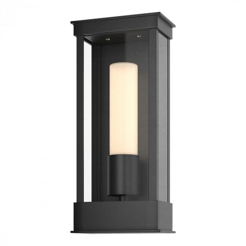 Hubbardton Forge Portico Small Outdoor Sconce in Coastal Oil Rubbed Bronze Finish Model: 304320-SKT-14-GG0392
