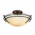 Hubbardton Forge Presidio Tryne Small Semi Flush Model: 124412-SKT-03-GG0047