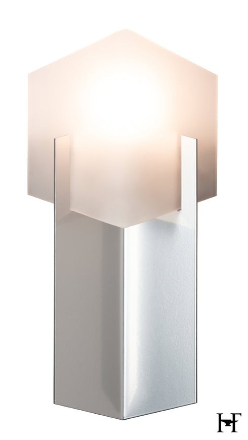 Hubbardton Forge Prisma 1 Light Bath Sconce in Sterling Finish Model: 201355-SKT-85