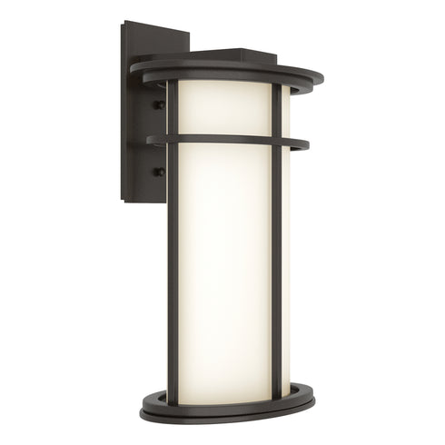 Hubbardton Forge Province Large Outdoor Sconce in Coastal Oil Rubbed Bronze Finish Model: 305655-SKT-14-GG0387