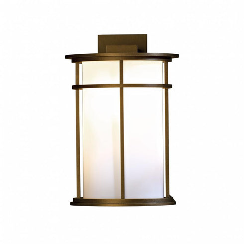 Hubbardton Forge Province Large Outdoor Sconce in Coastal Oil Rubbed Bronze Finish Model: 305655-SKT-14-GG0387