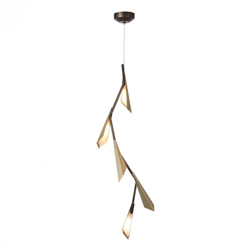Hubbardton Forge Quill LED Pendant in Dark Smoke Finish Model: 135001-LED-STND-07-86