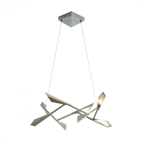 Hubbardton Forge Quill LED Pendant in Sterling Finish Model: 135003-LED-STND-85-85