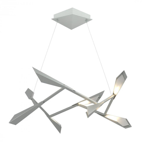 Hubbardton Forge Quill LED Pendant in Vintage Platinum Finish Model: 135003-LED-STND-82-82