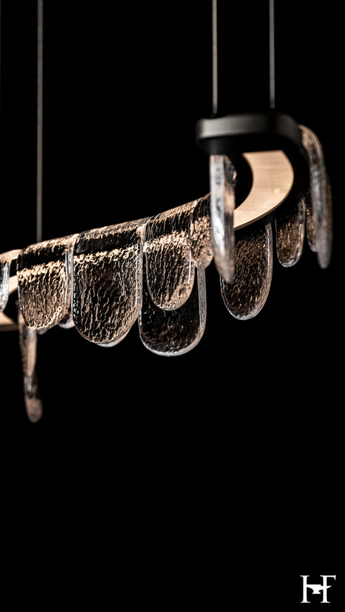 Hubbardton Forge Riverbed LED Pendant in Oil Rubbed Bronze Finish Model: 139980-LED-STND-14-ZM0846