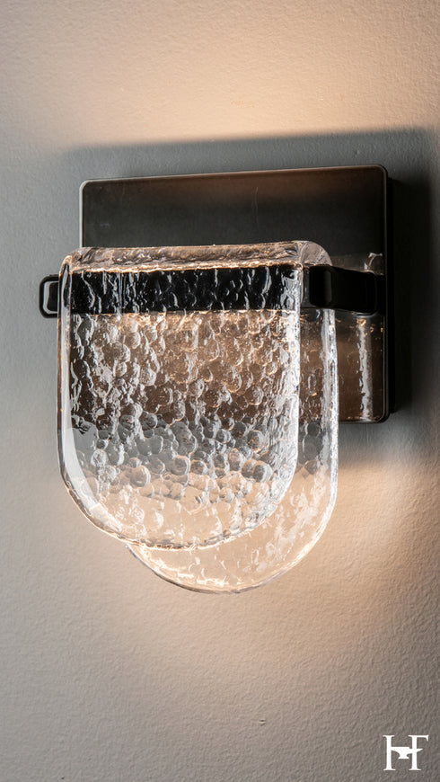 Hubbardton Forge Riverbed LED Sconce ink Finish Model: 209980-LED-89-ZM0842