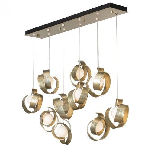 Hubbardton Forge Riza 10 Light Pendant Model: 131208-SKT-LONG-89-GG0711