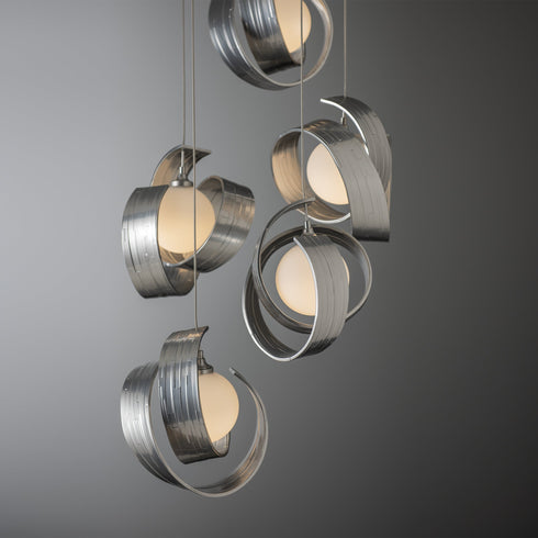 Hubbardton Forge Riza 5 Light Pendant Model: 131129-SKT-LONG-82-GG0711