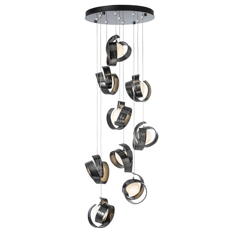 Hubbardton Forge Riza 9 Light Pendant Model: 131099-SKT-LONG-14-GG0711