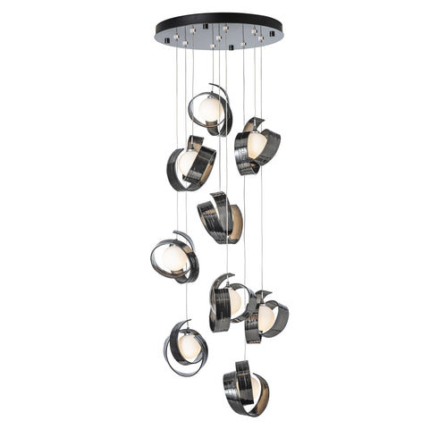 Hubbardton Forge Riza 9 Light Pendant Model: 131099-SKT-LONG-14-GG0711