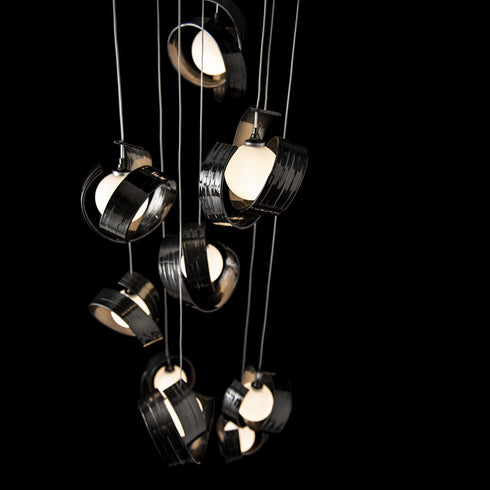 Hubbardton Forge Riza 9 Light Pendant Model: 131099-SKT-LONG-14-GG0711