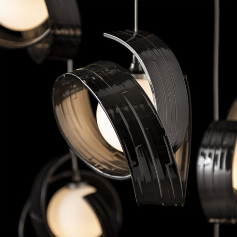 Hubbardton Forge Riza 9 Light Pendant Model: 131099-SKT-LONG-14-GG0711