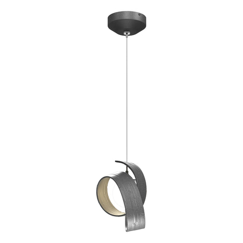 Hubbardton Forge Riza Low Voltage Mini Pendant in White Finish Model: 161186-SKT-STND-02-GG0711