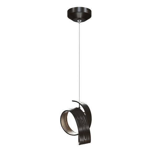 Hubbardton Forge Riza Low Voltage Mini Pendant in White Finish Model: 161186-SKT-STND-02-GG0711