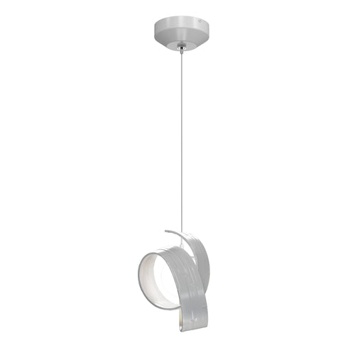 Hubbardton Forge Riza Low Voltage Mini Pendant in White Finish Model: 161186-SKT-STND-02-GG0711