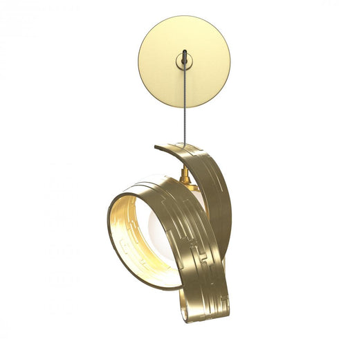 Hubbardton Forge Riza Low Voltage Sconce in White Finish Model: 201353-SKT-02-GG0711