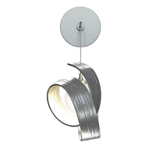 Hubbardton Forge Riza Low Voltage Sconce in White Finish Model: 201353-SKT-02-GG0711