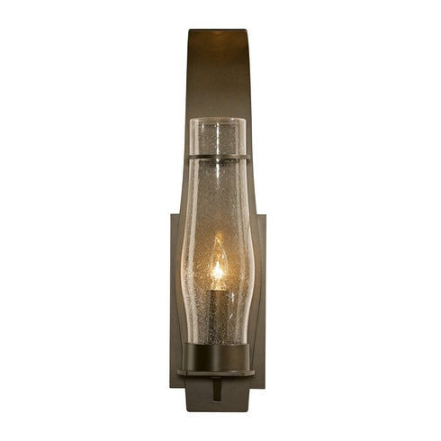 Hubbardton Forge Sea Coast Large Outdoor Sconce in Coastal Oil Rubbed Bronze Finish Model: 304220-SKT-14-GG0163