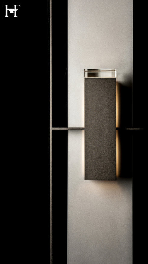Hubbardton Forge Shadow Box Extra Tall Dark Sky Friendly Outdoor Sconce in Coastal Oil Rubbed Bronze Finish Model: 302668-SKT-14-78-ZM0851