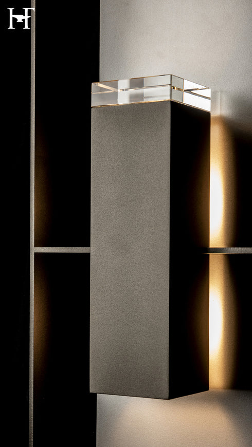 Hubbardton Forge Shadow Box Extra Tall Dark Sky Friendly Outdoor Sconce in Coastal Oil Rubbed Bronze Finish Model: 302668-SKT-14-78-ZM0851