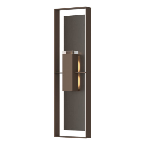 Hubbardton Forge Shadow Box Extra Tall Sconce in Coastal Oil Rubbed Bronze Finish Model: 302608-SKT-14-14-ZM0736