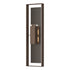 Hubbardton Forge Shadow Box Extra Tall Sconce in Coastal Oil Rubbed Bronze Finish Model: 302608-SKT-14-14-ZM0736
