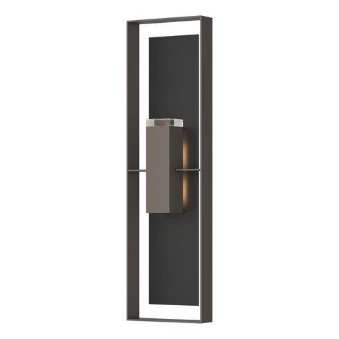 Hubbardton Forge Shadow Box Extra Tall Sconce in Coastal Oil Rubbed Bronze Finish Model: 302608-SKT-14-14-ZM0736