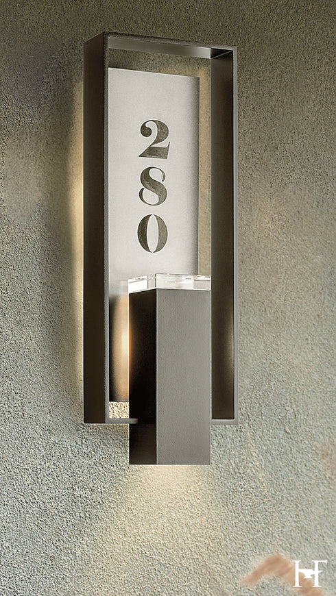Hubbardton Forge Shadow Box Large Dark Sky Friendly Outdoor Sconce in Coastal Black Finish Model: 302665-SKT-80-78-ZM0850