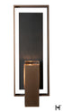 Hubbardton Forge Shadow Box Large With Slate Dark Sky Friendly Outdoor Sconce in Coastal Bronze Finish Model: 302664-SKT-75-SL-ZM0850
