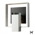 Hubbardton Forge Shadow Box Medium Dark Sky Friendly Outdoor Sconce in Coastal White Finish Model: 302663-SKT-02-80-ZM0850