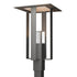 Hubbardton Forge Shadow Box Outdoor Post Light in Coastal Oil Rubbed Bronze Finish Model: 344830-SKT-14-72-ZM0687