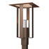 Hubbardton Forge Shadow Box Outdoor Post Light in Coastal Oil Rubbed Bronze Finish Model: 344830-SKT-14-72-ZM0687