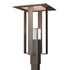Hubbardton Forge Shadow Box Outdoor Post Light in Coastal Oil Rubbed Bronze Finish Model: 344830-SKT-14-72-ZM0687