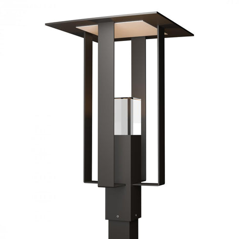 Hubbardton Forge Shadow Box Outdoor Post Light in Coastal Oil Rubbed Bronze Finish Model: 344830-SKT-14-72-ZM0687