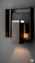 Hubbardton Forge Shadow Box Small With Slate Dark Sky Friendly Outdoor Sconce in Coastal Oil Rubbed Bronze Finish Model: 302660-SKT-14-SL-ZM0850