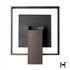Hubbardton Forge Shadow Box Small With Slate Dark Sky Friendly Outdoor Sconce in Coastal Oil Rubbed Bronze Finish Model: 302660-SKT-14-SL-ZM0850