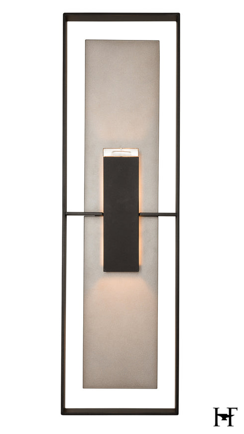 Hubbardton Forge Shadow Box Tall Dark Sky Friendly Outdoor Sconce in Coastal Black Finish Model: 302667-SKT-80-78-ZM0850