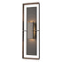 Hubbardton Forge Shadow Box Tall Outdoor Sconce in Coastal Oil Rubbed Bronze Finish Model: 302607-SKT-14-14-ZM0546