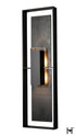 Hubbardton Forge Shadow Box Tall With Slate Dark Sky Friendly Outdoor Sconce in Coastal Black Finish Model: 302666-SKT-80-SL-ZM0850