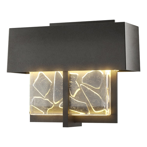 Hubbardton Forge Shard Small LED Outdoor Sconce in Coastal Oil Rubbed Bronze Finish Model: 302515-LED-14-YP0501