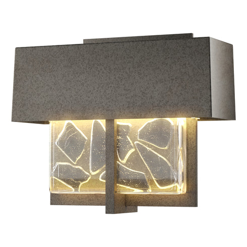 Hubbardton Forge Shard Small LED Outdoor Sconce in Coastal Oil Rubbed Bronze Finish Model: 302515-LED-14-YP0501