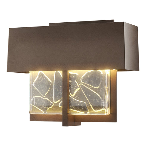 Hubbardton Forge Shard Small LED Outdoor Sconce in Coastal Oil Rubbed Bronze Finish Model: 302515-LED-14-YP0501