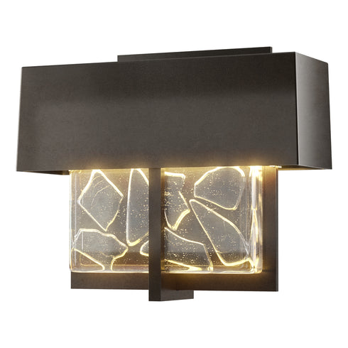 Hubbardton Forge Shard Small LED Outdoor Sconce in Coastal Oil Rubbed Bronze Finish Model: 302515-LED-14-YP0501
