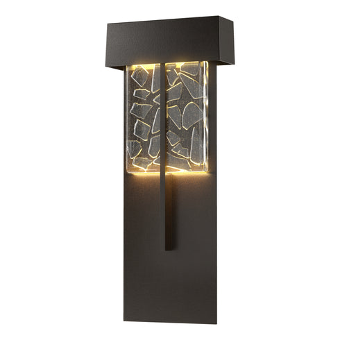 Hubbardton Forge Shard XL Outdoor Sconce in Coastal Oil Rubbed Bronze Finish Model: 302518-LED-14-YP0669